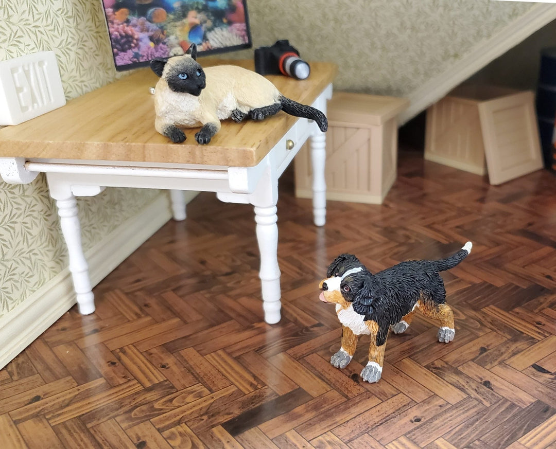 Dollhouse Bernese Mountain Puppy Dog Pet 1:12 Scale Miniature Animal - Miniature Crush