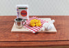 Dollhouse Biscuit Baking Set on Board Rolls 1:12 Scale Miniature Food Kitchen