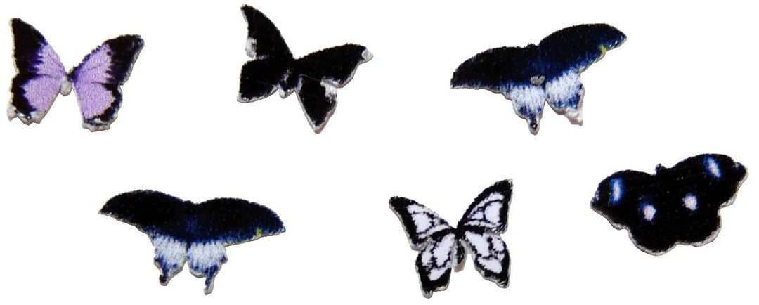 Dollhouse Black Butterfly Set of 6 1:12 Scale Miniature Decor Accessories - MiniatureCrush