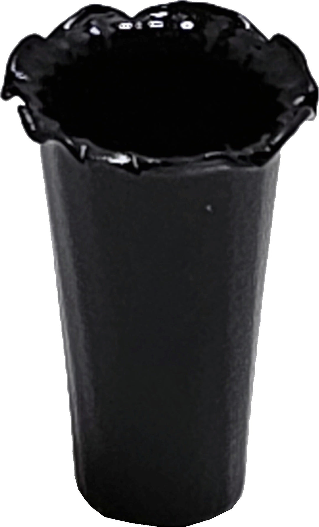 Dollhouse Black Fluted Glass Vase 1:12 Scale Miniature Decoration Flowers - MiniatureCrush