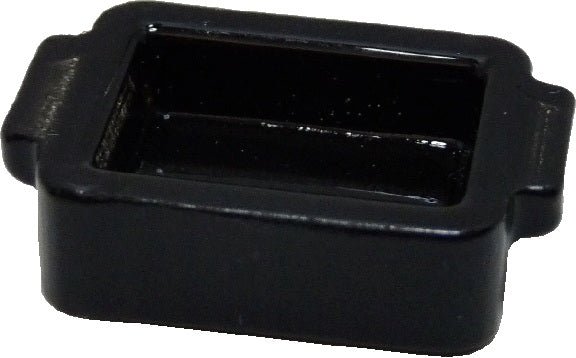 Dollhouse Black Glass Dish 1:12 Scale Miniature Kitchen Dish - MiniatureCrush