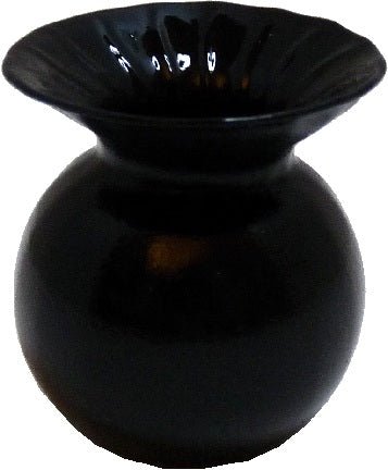 Dollhouse Black Glass Vase 1:12 Scale Miniature Decoration Flowers - MiniatureCrush