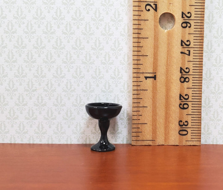 Dollhouse Black Margarita Glass 1:12 Scale Miniature Halloween Dishes - MiniatureCrush