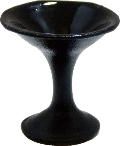 Dollhouse Black Martini Glass 1:12 Scale Miniature Kitchen Halloween Decor - MiniatureCrush