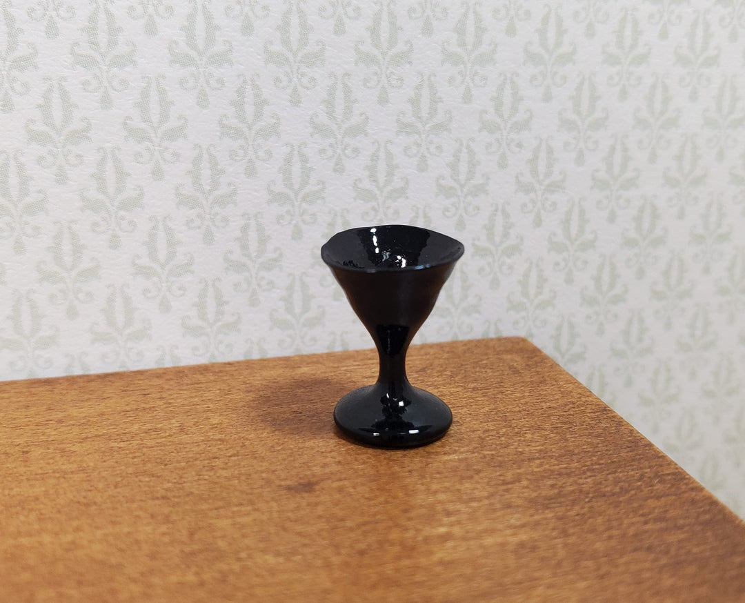 Dollhouse Black Martini Glass Small 1:12 Scale Miniature Kitchen Halloween Decor - MiniatureCrush