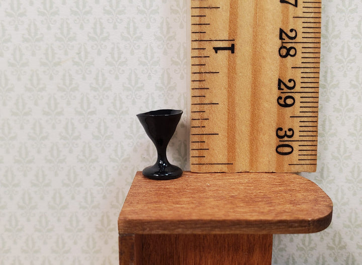 Dollhouse Black Martini Glass Small 1:12 Scale Miniature Kitchen Halloween Decor - MiniatureCrush