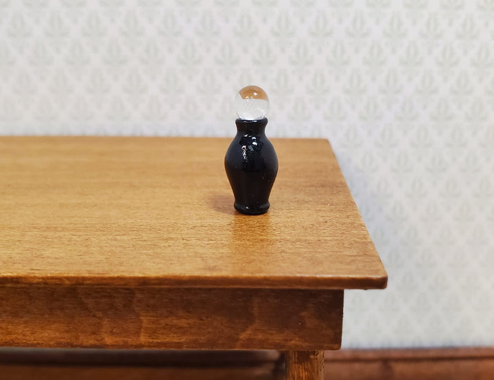 Dollhouse Black Small Elegant Jar with Stopper 1:12 Scale Miniature - MiniatureCrush