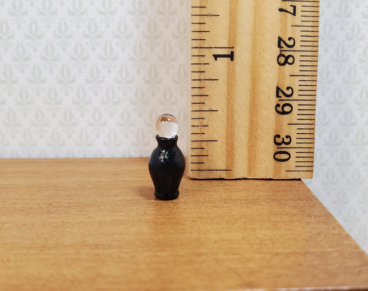 Dollhouse Black Small Elegant Jar with Stopper 1:12 Scale Miniature - MiniatureCrush
