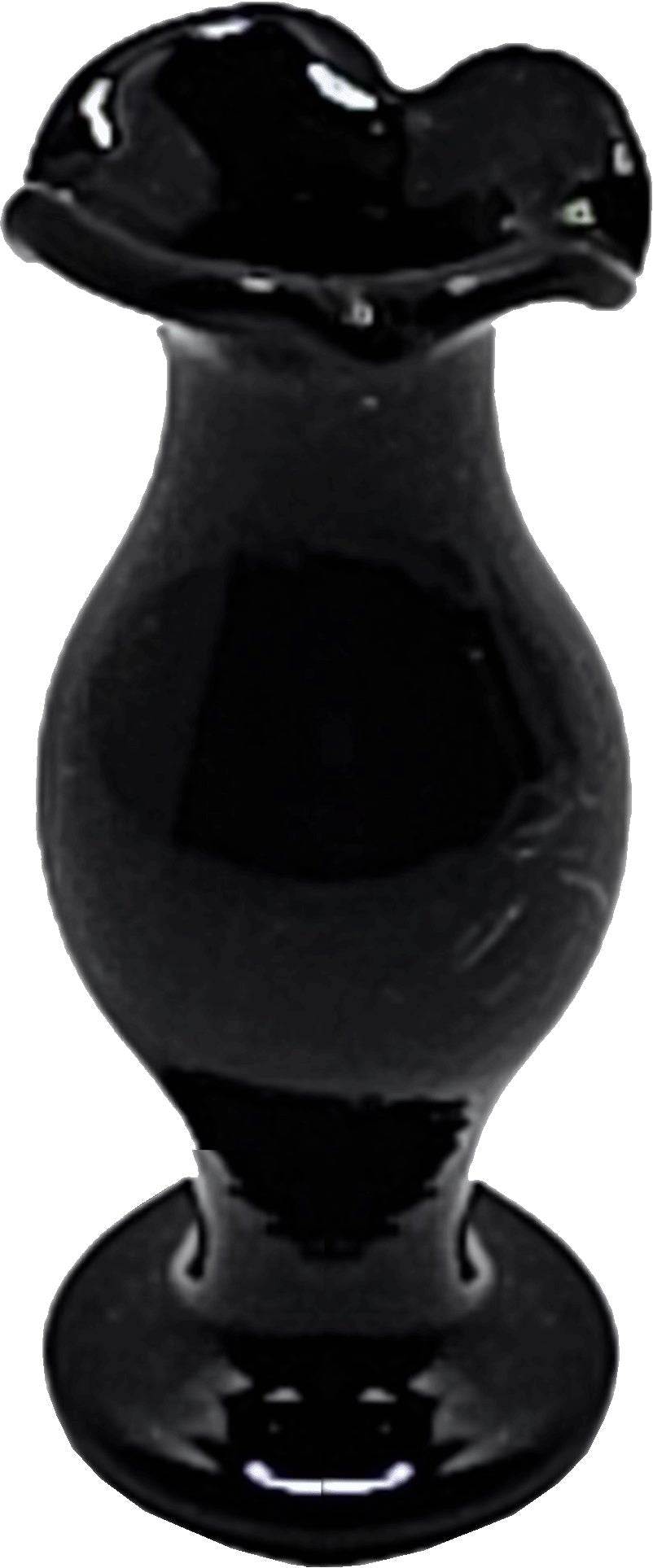 Dollhouse Black Vase Flare Top for Flowers 1:12 Scale Tiny Miniature - MiniatureCrush