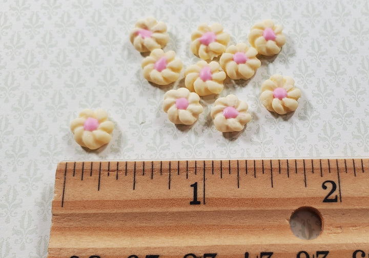 Dollhouse Blossom Flower Cookies Set of 10 1:12 Scale Miniatures Food Groceries - MiniatureCrush
