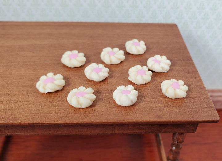Dollhouse Blossom Flower Cookies Set of 10 1:12 Scale Miniatures Food Groceries - MiniatureCrush