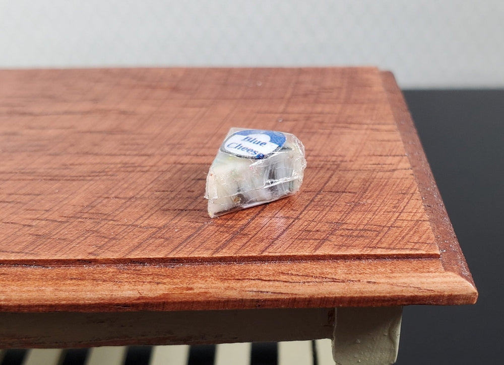 Dollhouse Blue Cheese Wedge Package 1:12 Scale Miniature Food Handmade - MiniatureCrush