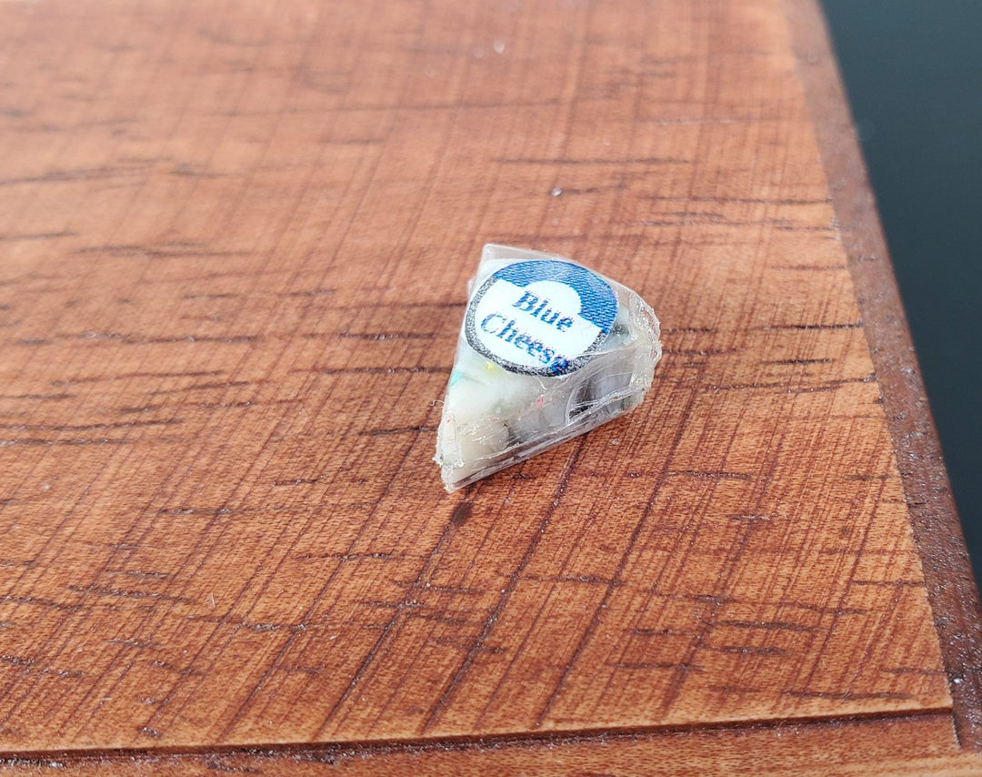 Dollhouse Blue Cheese Wedge Package 1:12 Scale Miniature Food Handmade - MiniatureCrush