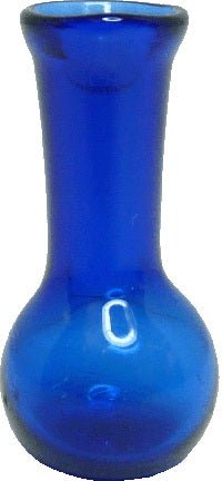 Dollhouse Blue Glass Vase 1:12 Scale Miniature Decoration Flowers - MiniatureCrush