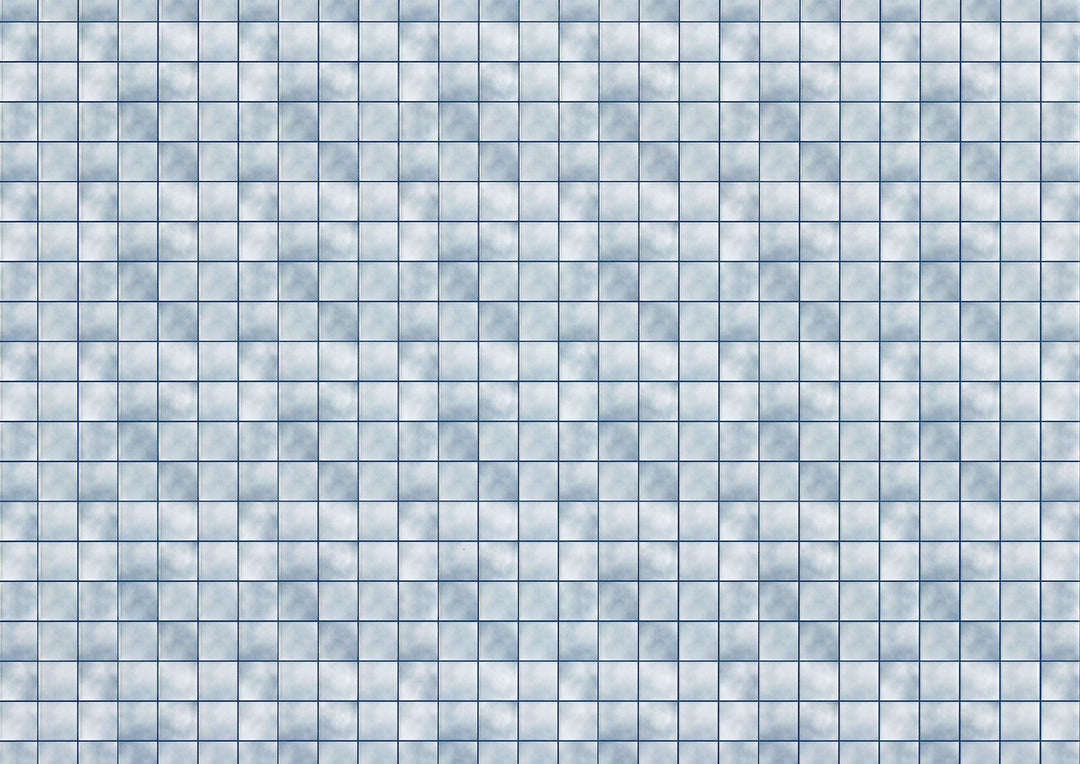 Dollhouse Blue Grey Tile Floor Lightly Embossed 1:12 Miniature Card Stock - MiniatureCrush