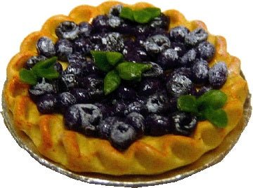 Dollhouse Blueberry Pie 1:12 Scale Miniature Food Dessert Kitchen - MiniatureCrush