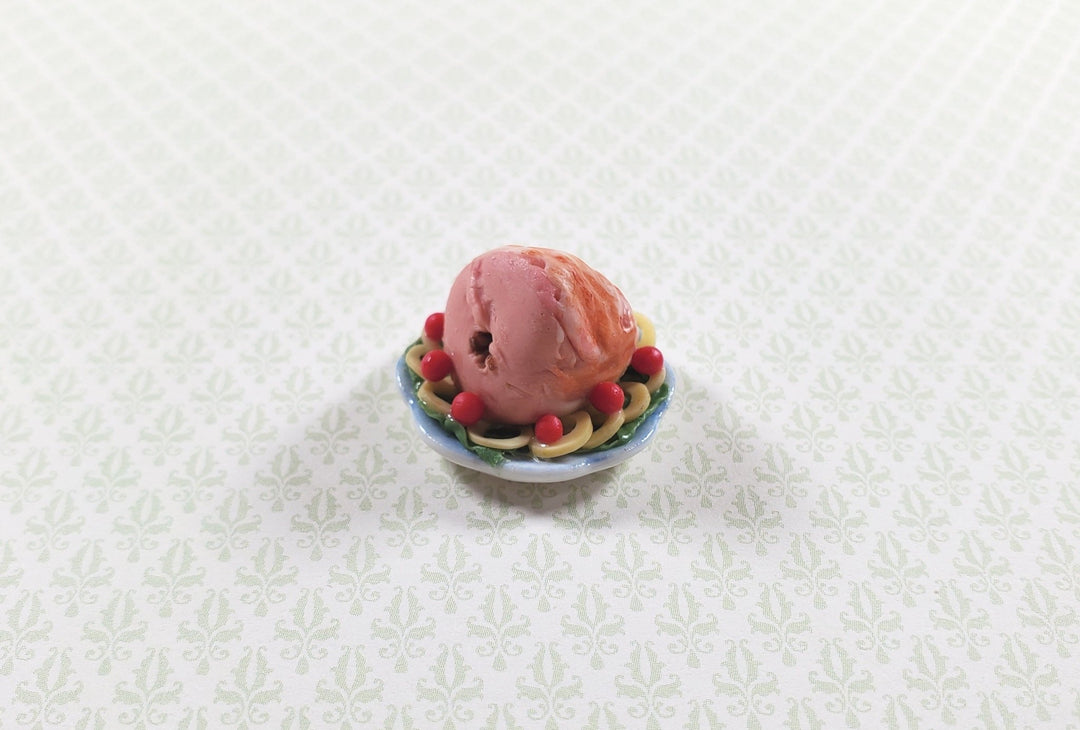 Dollhouse Bone - in Ham with Pineapple Garnish 1:12 Scale Miniature Food Kitchen - MiniatureCrush