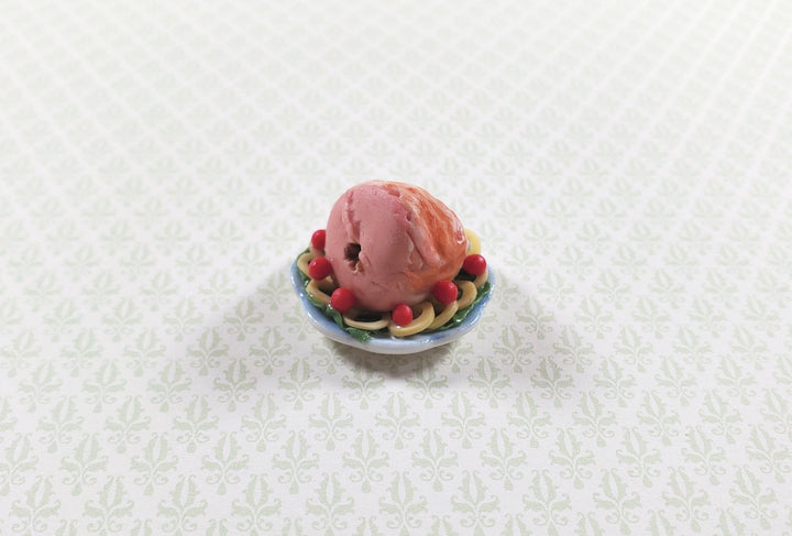 Dollhouse Bone - in Ham with Pineapple Garnish 1:12 Scale Miniature Food Kitchen - MiniatureCrush