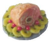 Dollhouse Bone - in Ham with Pineapple Garnish 1:12 Scale Miniature Food Kitchen - MiniatureCrush