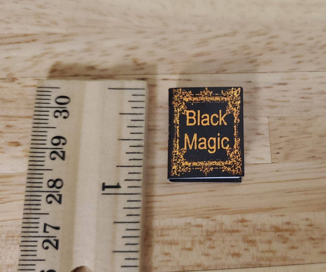 Dollhouse Book Black Magic 1:12 Scale Miniature (blank inside) Handmade - MiniatureCrush