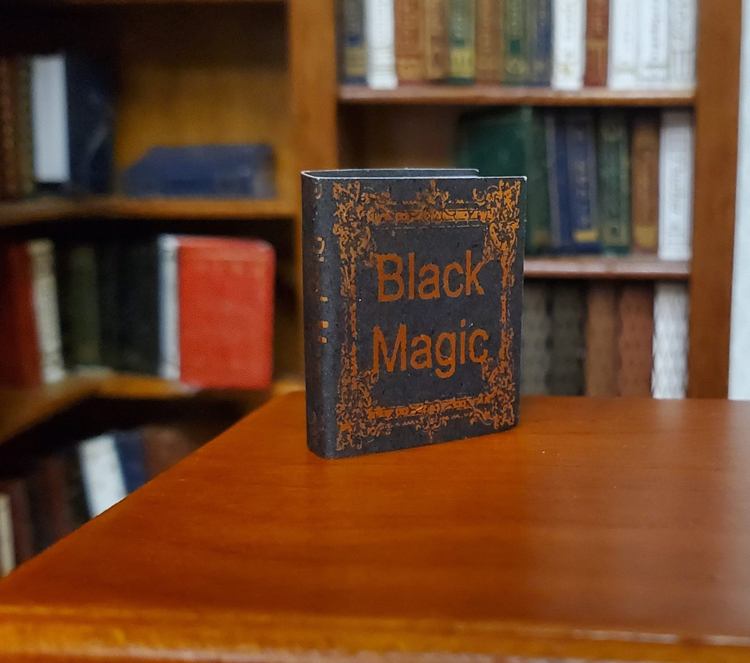 Dollhouse Book Black Magic 1:12 Scale Miniature (blank inside) Handmade - MiniatureCrush