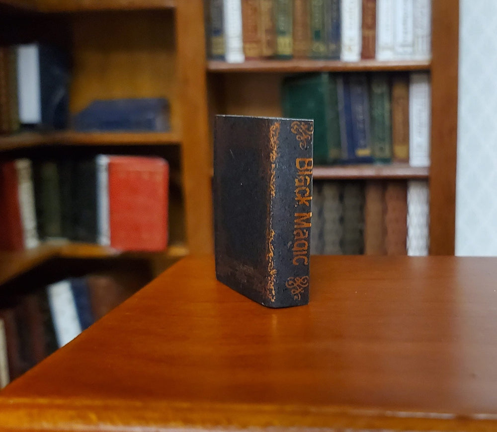 Dollhouse Book Black Magic 1:12 Scale Miniature (blank inside) Handmade - MiniatureCrush