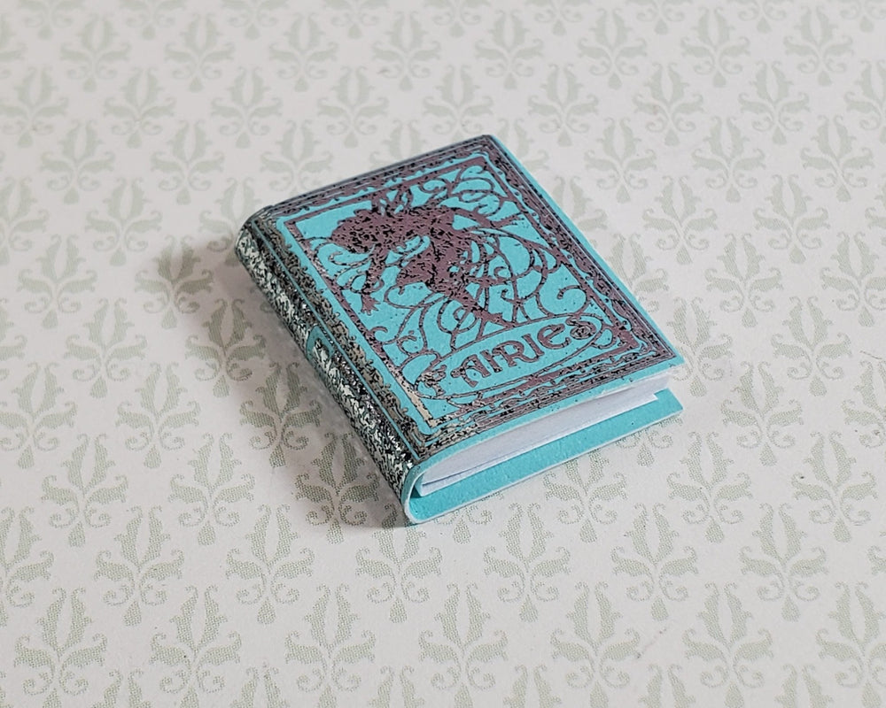 Dollhouse Book Fairies Silver Gilt Accents 1:12 Scale Miniature (blank inside) - Miniature Crush