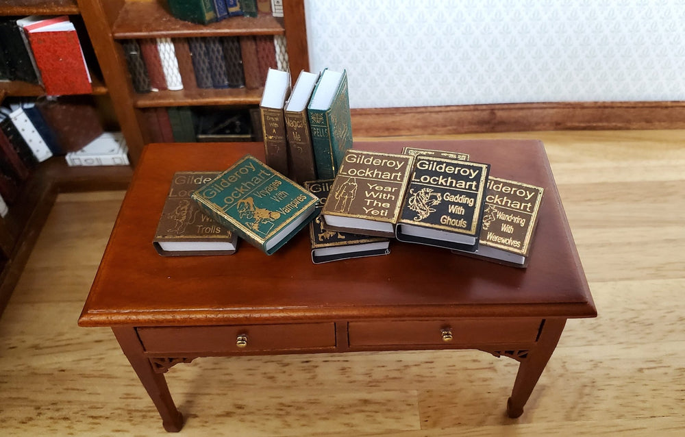 Dollhouse Book Set x10 Wizard School Books 1:12 Scale Miniatures (blank inside) - MiniatureCrush