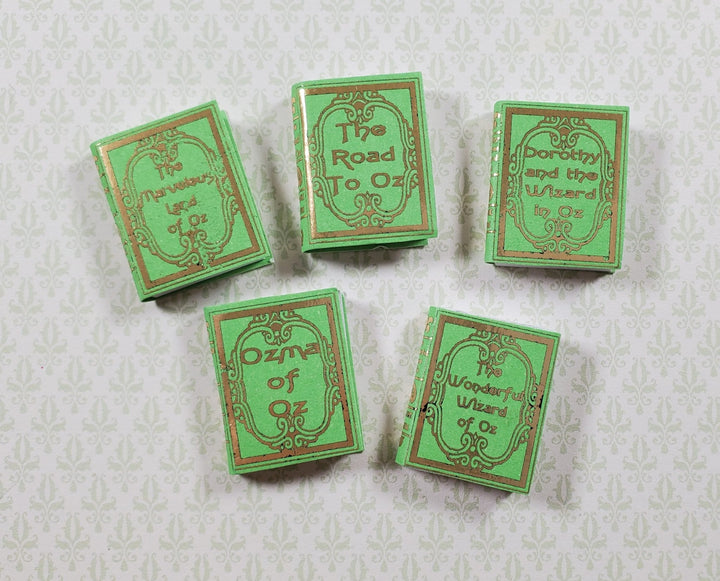 Dollhouse Book Set x5 The Wizard of Oz L Frank Baum 1:12 Scale (blank inside) - MiniatureCrush
