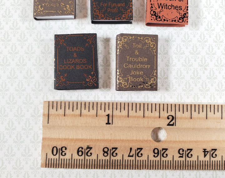 Dollhouse Book Set x5 Witch Humor Volume 1 1:12 Scale Miniatures (blank inside) - Miniature Crush