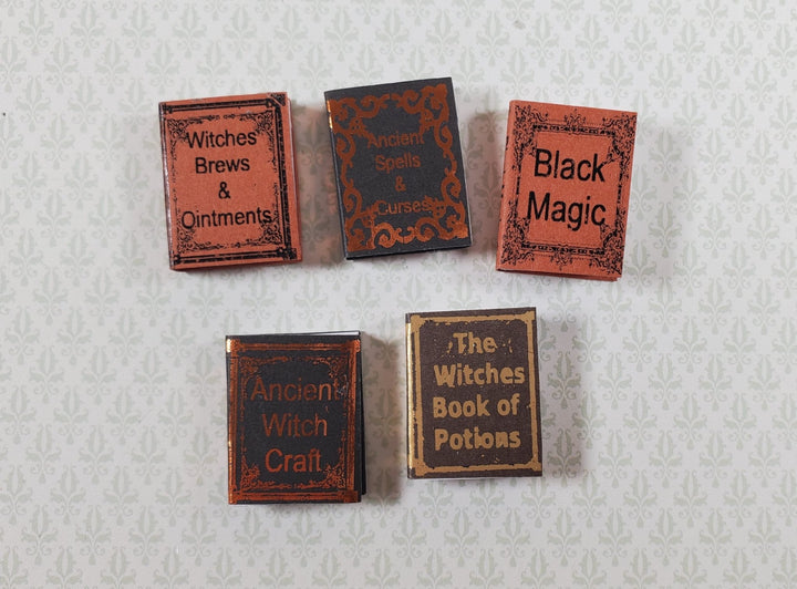 Dollhouse Book Set x5 Witch Reference Vol 1 1:12 Scale Miniatures (blank inside) - Miniature Crush