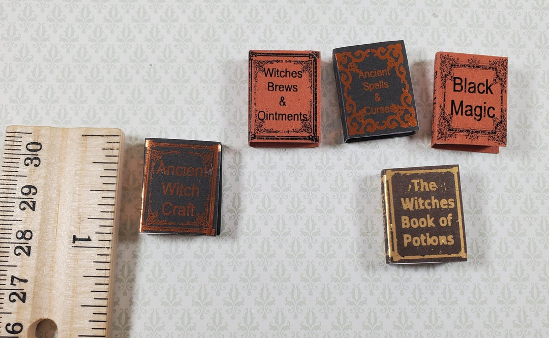 Dollhouse Book Set x5 Witch Reference Vol 1 1:12 Scale Miniatures (blank inside) - Miniature Crush