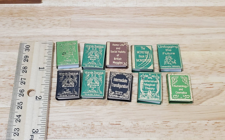 Dollhouse Books x10 Wizard School Books 3 1:12 Scale Miniatures (blank inside) - MiniatureCrush