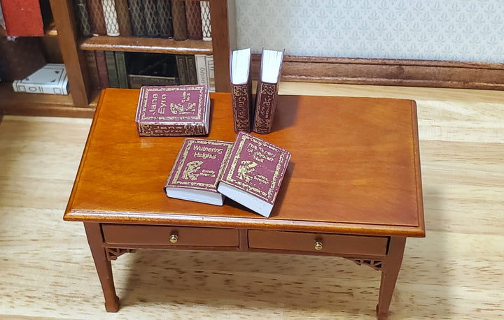 Dollhouse Books x5 Bronte Sisters 1:12 Scale Miniatures (blank inside) Handmade - MiniatureCrush