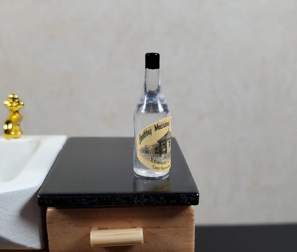 Dollhouse Booth Bay Medicinal Spring Water Bottle Vintage Style 1:12 Scale Food Groceries Kitchen - MiniatureCrush