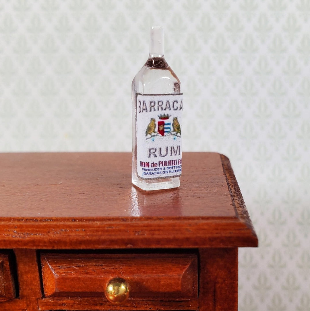 Dollhouse Bottle of Light Rum 1:12 Scale Miniature 1" Tall Drink Handmade - Miniature Crush
