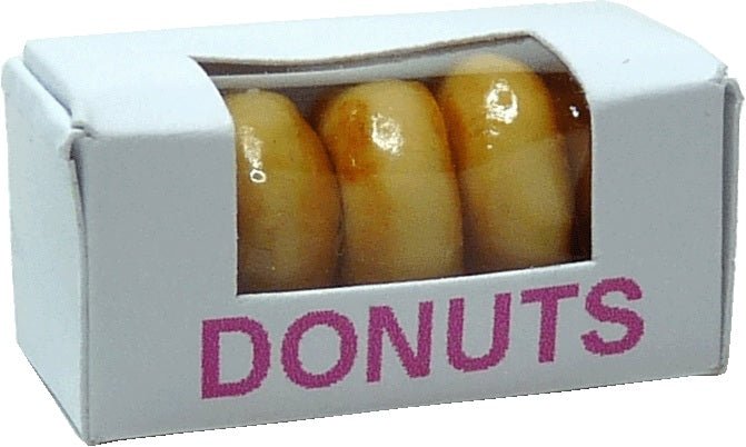 Dollhouse Box of Donuts 1:12 Scale Miniature Food Dessert Bakery Kitchen - MiniatureCrush