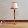 Dollhouse Brass Floor Lamp White Shade 12 Volt with Plug 1:12 Scale HW2718