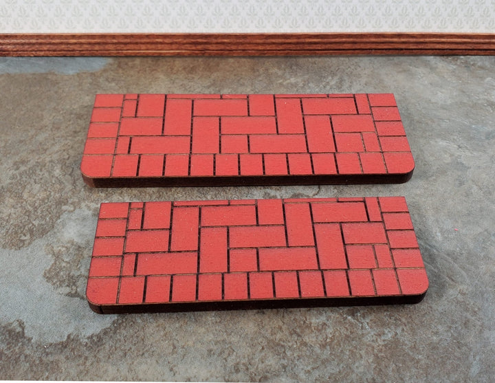 Dollhouse "Brick" Steps Exterior Double 2 pieces 1:12 Scale Miniature #551DBL - Miniature Crush