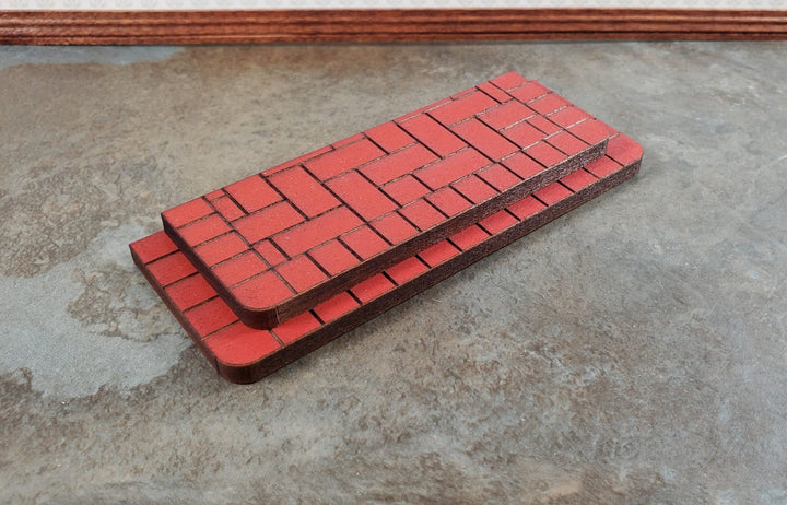 Dollhouse "Brick" Steps Exterior Double 2 pieces 1:12 Scale Miniature #551DBL - Miniature Crush