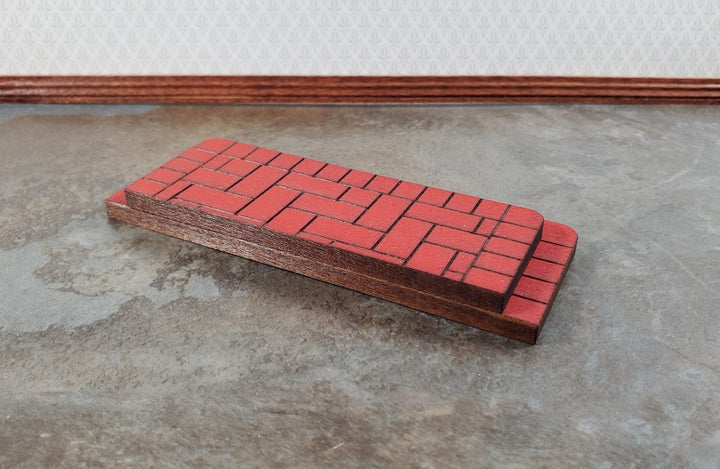 Dollhouse "Brick" Steps Exterior Double 2 pieces 1:12 Scale Miniature #551DBL - Miniature Crush