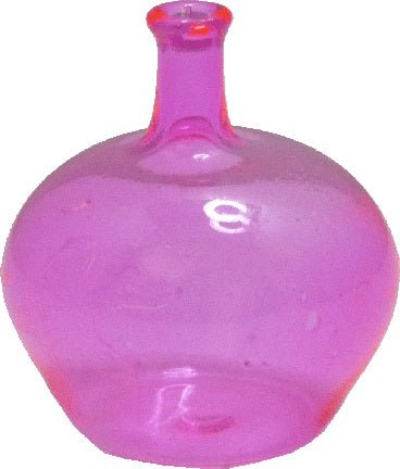 Dollhouse Bright Fluorescent Pink Glass Demijohn 1:12 Scale Miniature - MiniatureCrush