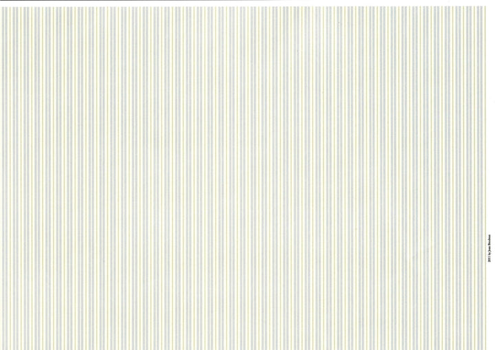 Dollhouse Brodnax Wallpaper Striped Pale Blue Green Cream "Seaside Stripe" 1:12 Scale - Miniature Crush