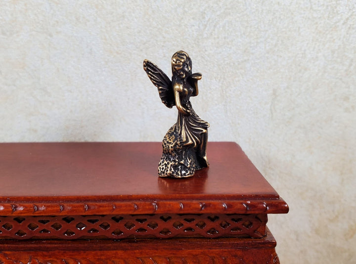 Dollhouse Bronze Fairy Statue 1:12 Scale Dollhouse Miniature Garden - MiniatureCrush