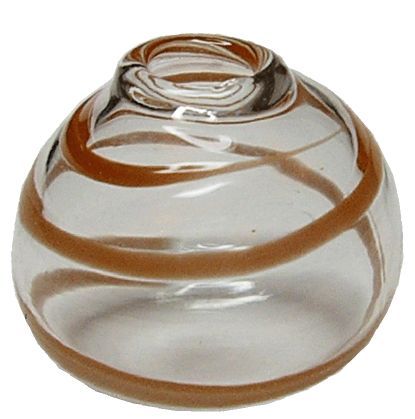 Dollhouse Brown Swirled Glass Southwest Vase 1:12 Scale Miniature Decor - MiniatureCrush