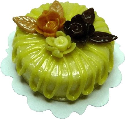 Dollhouse Butter Cream Cake 1:12 Scale Miniature Dessert Kitchen Food Bakery - MiniatureCrush