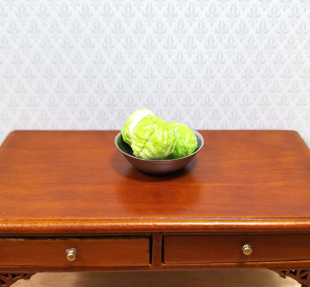 Dollhouse Cabbage Set of 3 1:12 Scale Miniature Kitchen Food Vegetables Grocery - MiniatureCrush