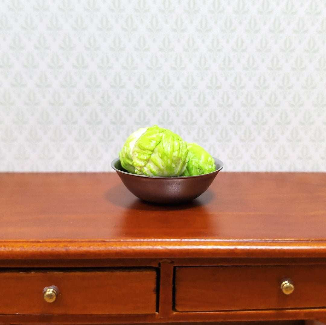 Dollhouse Cabbage Set of 3 1:12 Scale Miniature Kitchen Food Vegetables Grocery - MiniatureCrush