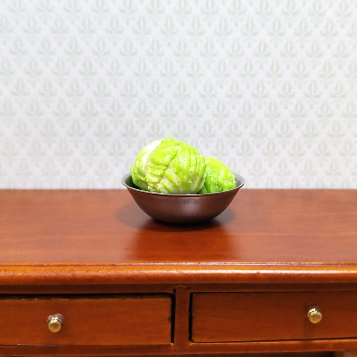 Dollhouse Cabbage Set of 3 1:12 Scale Miniature Kitchen Food Vegetables Grocery - MiniatureCrush