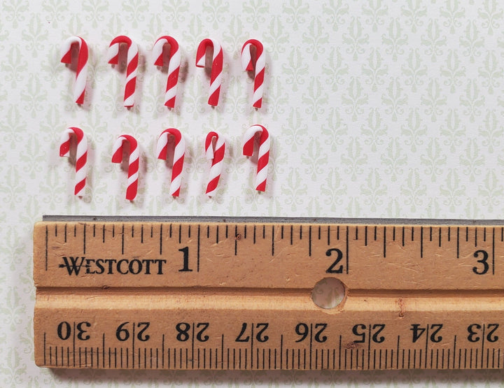 Dollhouse Candy Canes Set of 10 1:12 Scale Miniature Food Treats Candy - MiniatureCrush